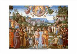 Imagen de El Bautismo de Cristo, Perugino - Capilla Sixtina, Ciudad del Vaticano - ESTAMPA