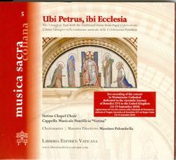Picture of Ubi Petrus, ibi Ecclesia: the Sistine Chapel Choir in Westminster Cathedral - CD