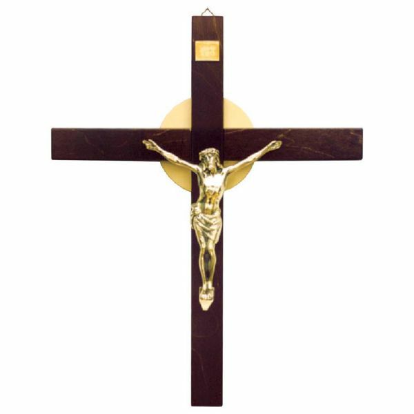 loto Debería estas Cruz de pared cm 36x46 (14,2x18,1 inch) Símbolo INRI de madera Crucifijo de  muro para Iglesia | Vaticanum.com