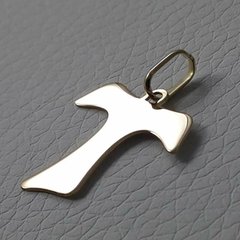Portachiavi TAU San FRANCESCO cm.2,8x3 in Metallo SMALTO BLU/ROSSO/BIANCO TAO S