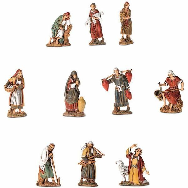 Pastori Presepio Napoletano - Uomo Con Torcia 10 Cm - Landi & Moranduzzo (PVC Fatto A Mano)