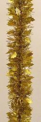 Immagine di Ghirlanda natalizia Agrifoglio L. 10 m (395 inch); Diam. cm 8 (3,1 inch) oro in plastica PVC