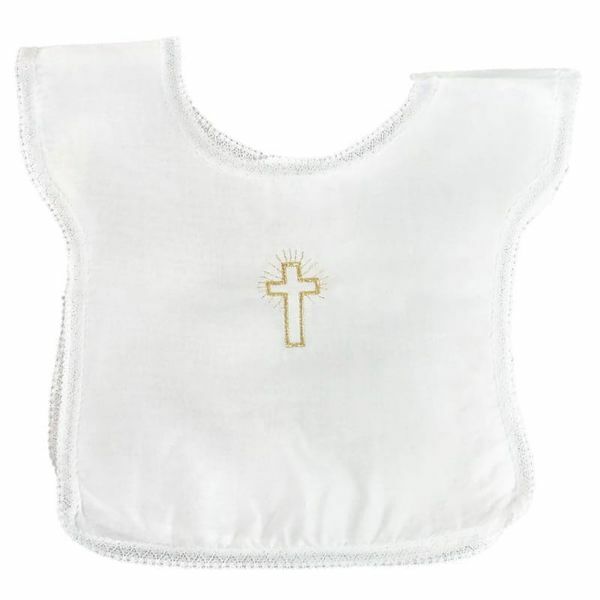 prisa Flexible Enorme Túnica Bautizo bebé niño niña bordado Cruz Vestido Capa bautismal Algodón  Blanca | Vaticanum.com