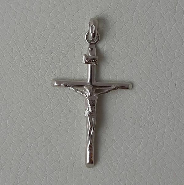 STERLL Cadena para hombre de plata 925 ideal como regalo de hombre con colgante a forma de cruz con caja de joyas 