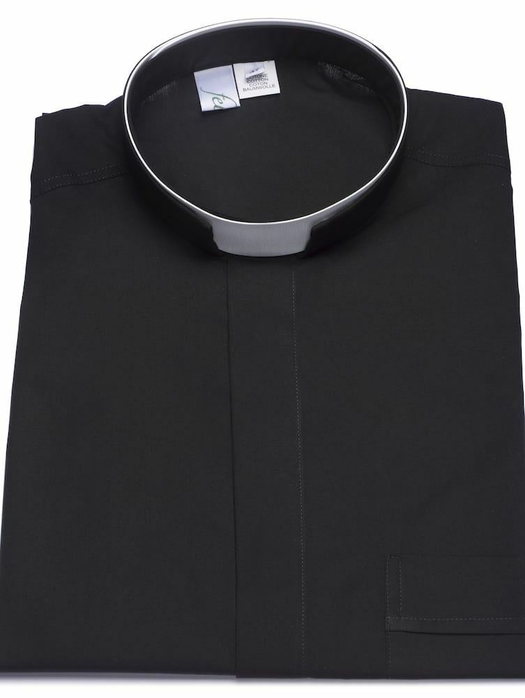 Camicia collo clergy Manica Lunga tinta unita viola Cococler | vendita