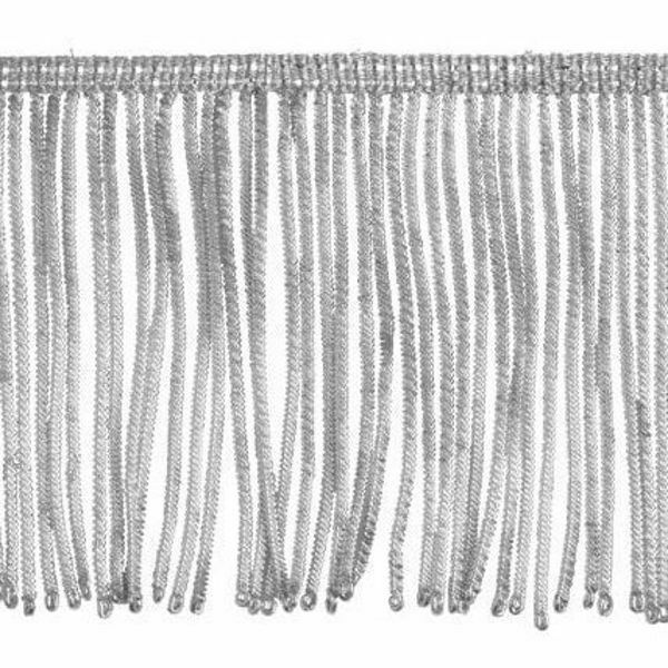 Fringe Trim Bullion 260 Silver threads H. cm 10 (3,9 inch) Metallic thread  Viscose Passementerie for liturgical Vestments
