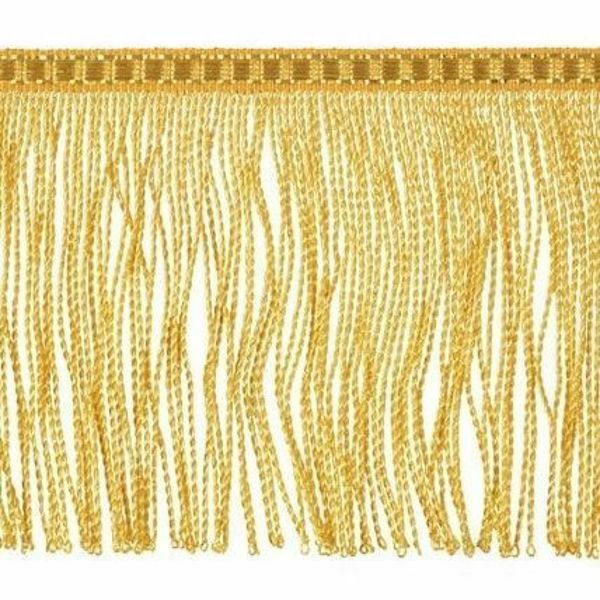 Frangia ritorta oro metallo inox H. cm 10 (3,9 inch) filato metallico  Viscosa Passamaneria per Paramenti Sacri