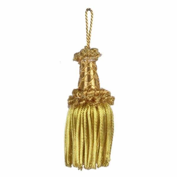 Bullion Fringe Trim Gold H. cm 10 (3,9 inch) Metallic thread Viscose  Passementerie for liturgical Vestments