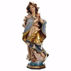 Imagen de Inmaculada Virgen María Barroca cm 30 (11,8 inch) Estatua pintada al óleo madera Val Gardena