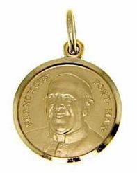 Picture of Pope Francis Franciscus Pontifex Maximus Coining Sacred Medal Round Pendant gr 3,5 Yellow Gold 18k Unisex Woman Man 