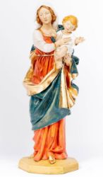 Imagen de Virgen con el niño cm 110 (44 Inch) Estatua Fontanini en Resina pintada a mano para uso al aire libre