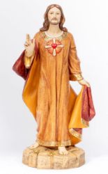 Picture of Sacred Heart of Jesus cm 110 (44 Inch) hand painted Resin Fontanini Statue for Outdoor Use