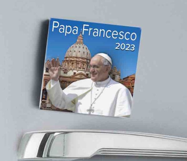 Calendario magnetico 2024 Papa Francesco San Pietro cm 8x8