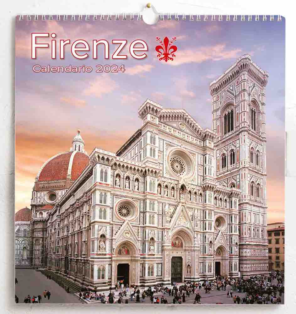 Florence Firenze 2024 wall Calendar cm 31x33 (12,2x13 in)