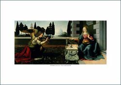 Immagine di Annunciazione, Leonardo - Galleria degli Uffizi, Firenze - STAMPA