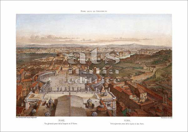 Imagen de Vista de la Ciudad de Roma desde la Cúpola de San Pedro, Felix Benoist - ESTAMPA
