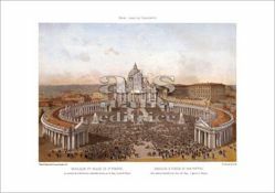 Picture of St Peter’s Basilica and Square, Rome, Felix Benoist - PRINT-2