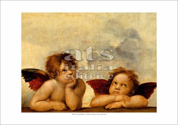 Picture of Sistine Madonna (detail: Angels) Raphael - Gemäldegalerie, Dresda - PRINT