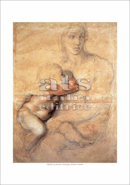 Immagine di Madonna col bambino - Michelangelo - Casa Buonarroti, Firenze - STAMPA 