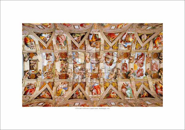 Picture of Sistine Chapel Ceiling, Michelangelo - Vatican City - PRINT