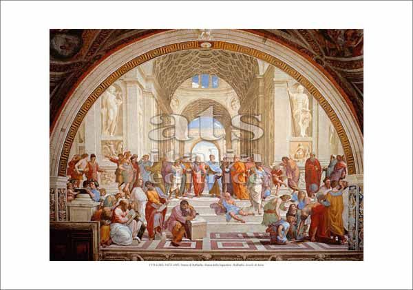 Picture of The School of Athens, Raphael - Stanza della Segnatura, Vatican City - PRINT