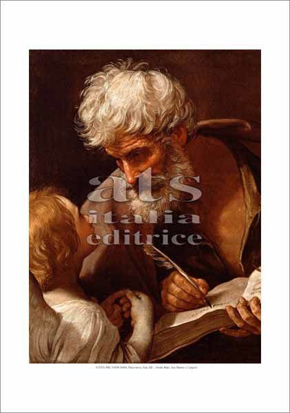 Picture of The inspiration of St. Mattew, Guido Reni - Pinacoteca, Citta' del Vaticano - PRINT