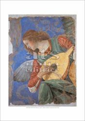 Picture of Angel playing the lute, Melozzo da Forlì - Vatican Museums, Vatican City - PRINT