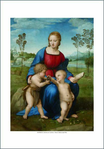 Immagine di Madonna del Cardellino - Raffaello - Galleria degli Uffizi, Firenze - STAMPA