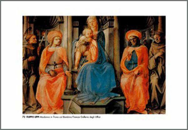 Immagine di Madonna con Bambino (Pala del Noviziato) Filippo Lippi - Galleria degli Uffizi, Firenze - STAMPA
