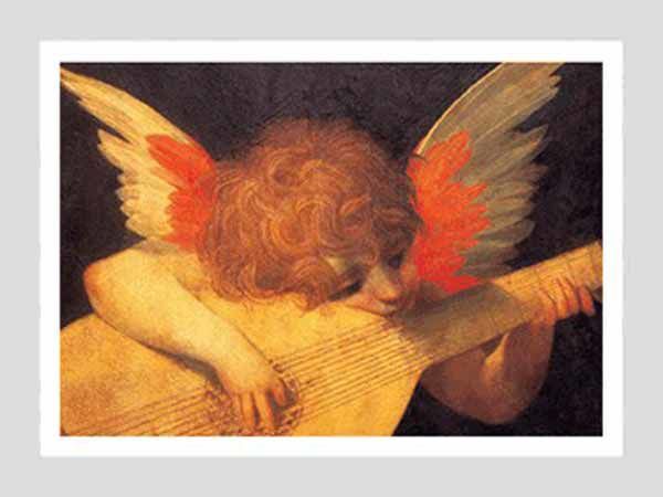 Picture of Musician Angel, Rosso Fiorentino - Uffizi Galley , Florence - PRINT