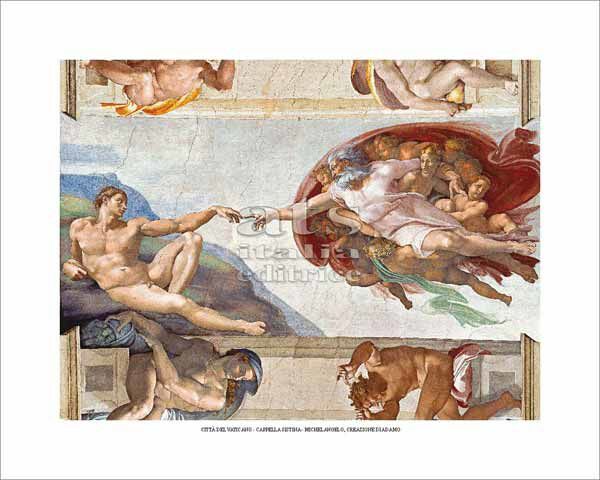 Imagen de La creación de Adán Miguel Ángel - Capilla Sixtina, Ciudad del Vaticano - PÓSTER