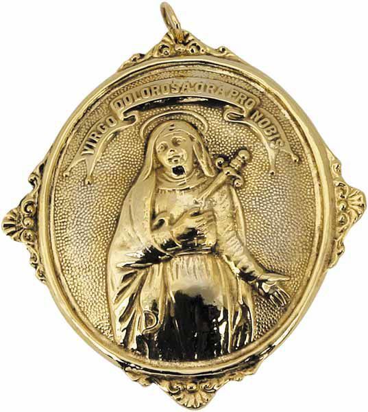 Immagine di Vergine Dolorosa - Medaglia confraternita, bagno oro o argento (AMC391)