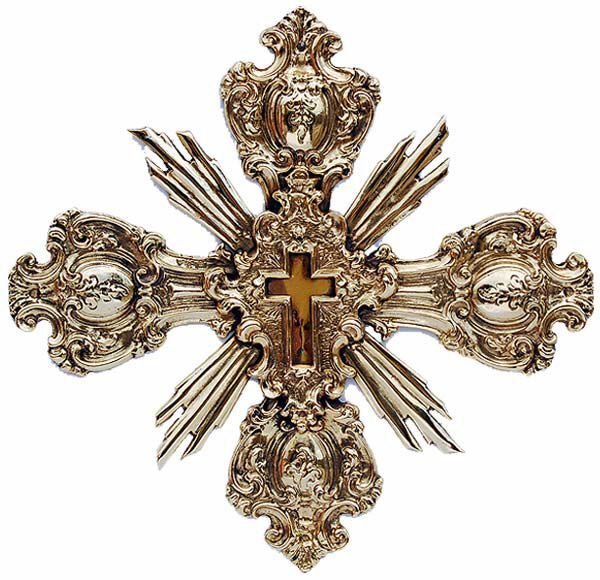 Immagine di Croce barocca, bagno oro