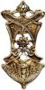 Immagine di Acquasantiera da muro decoro Liberty ottone