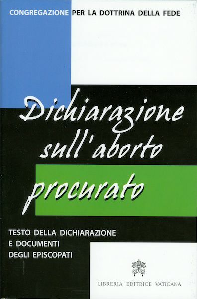 Immagine di Dichiarazione sull' aborto procurato - testo e documenti degli episcopati