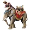Picture of Elephant with juwels saddle 3 pcs Ulrich Nativity 15 cm (5,9 inch) traditional oil painted wood