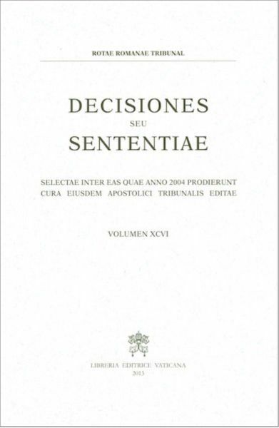 Picture of Decisiones Seu Sententiae Anno 2004 Vol. XCVI 96