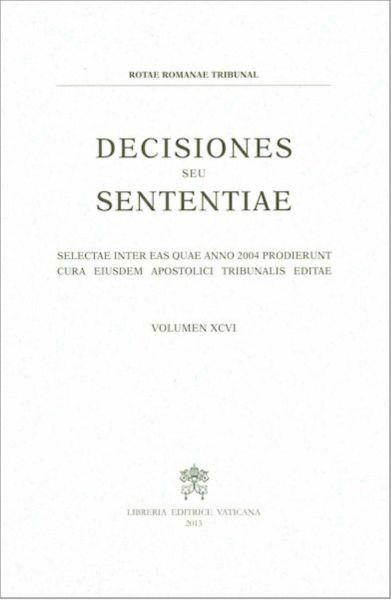 Immagine di Decisiones Seu Sententiae Anno 2004 Vol. XCVI 96
