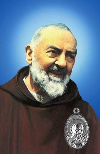 Picture of Saint Pio de Pietrelcina - image de devotion + medaille