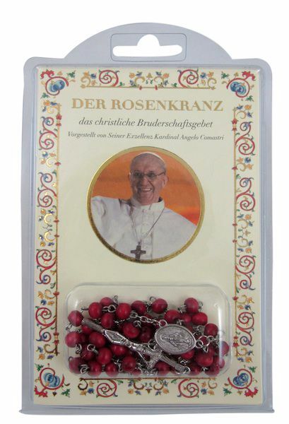 Immagine di Papst Franziskus - Das christliche Bruderschaftsgebet - BUCH + ROSENKRANZ AUS WALD