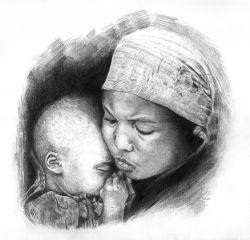 Immagine di Mamma con bambino (1)- DISEGNO