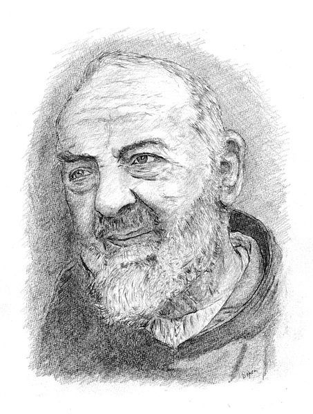 Imagen de Padre Pío de Pietrelcina (1)- DIBUJO