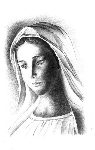 Our Lady of Medjugorje - DRAWING | Vaticanum.com
