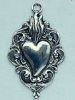 Picture of Small Ex Voto Heart with Flames