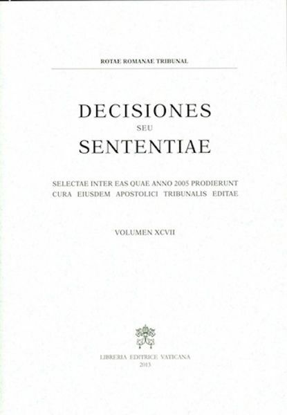 Picture of Decisiones Seu Sententiae Anno 2005 Vol. XCVII 97