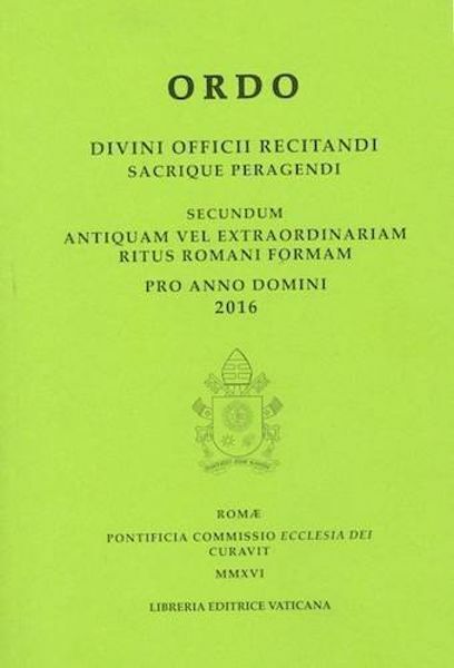 Immagine di Ordo Divini Officii Recitandi Sacrique peragendi pro Anno Domini 2016