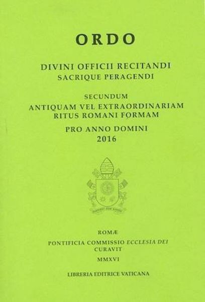 Imagen de Ordo Divini Officii Recitandi Sacrique peragendi pro Anno Domini 2016