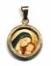 Picture of Our Lady of Good Counsel Gold plated Silver and Porcelain round Pendant Diam mm 19 (075 inch) Unisex Woman Man