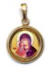 Immagine di Ciondolo Madonna della Tenerezza 19 mm argento 925 e smalto