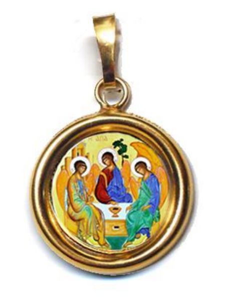 Picture of Trinity Necklace 19 mm silver and enamel